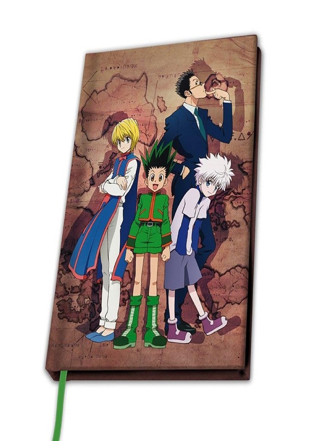 ABYstyle Hunter X Hunter Hardcover Group Notebook 8.5" x 6.1" with 180 Lined Pages Featuring Gon, Killua, Kurapika, and Leorio Office School Supplies Stationary Gift Office Product - Image 1